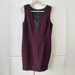 Iris Setlakwe Designer Burgundy Midi Dress Size 14 Office Preppy Quiet Luxury